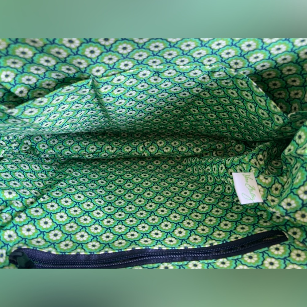 Vera Bradley Rhythm & Blues Structured Shoulder Bag Blue Greens Floral Pattern - Picture 6 of 9